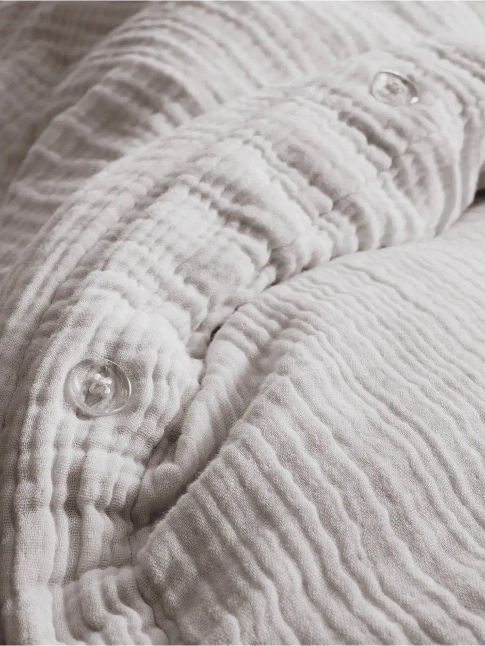 Quince Organic Cotton Gauze Duvet Cover Set King/Cali King Color: Light Gray